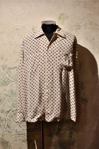 us 1950's atomic pattern rayon shirt