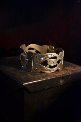 Mexico 1960's~ silver × shell bracelet