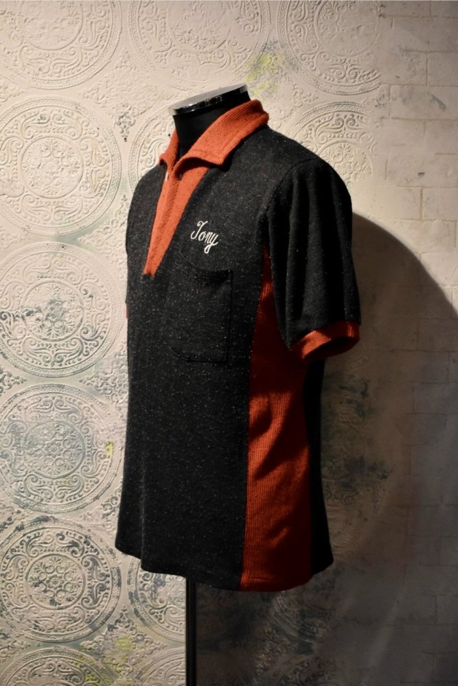 us 1960's bowling 2tone polo shirt