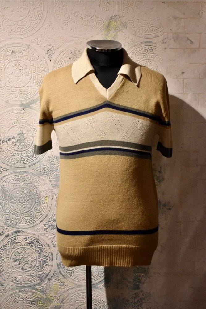 us 1970's knit polo shirt