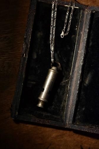 British mid 20th whistle necklace