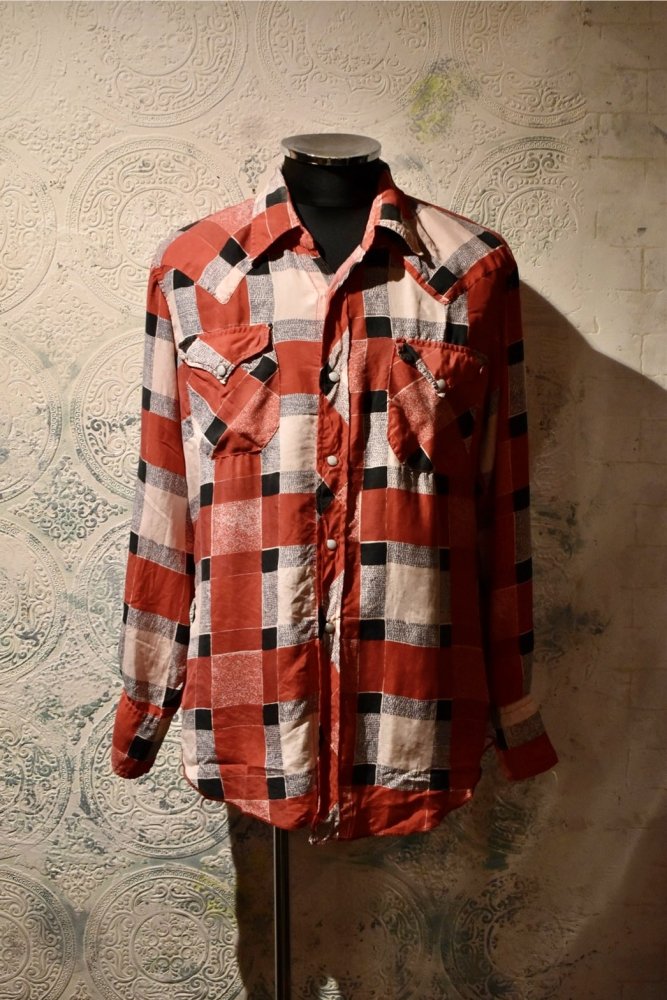 us 1950's H BAR C silk western shirt