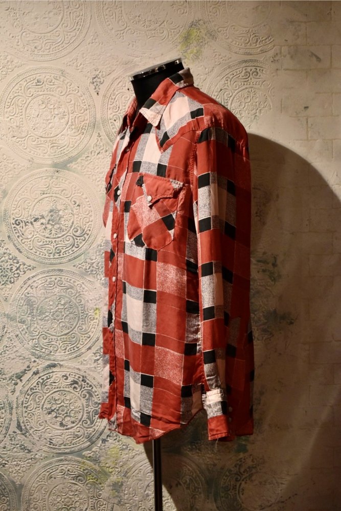 us 1950's "H BAR C" silk western shirt
