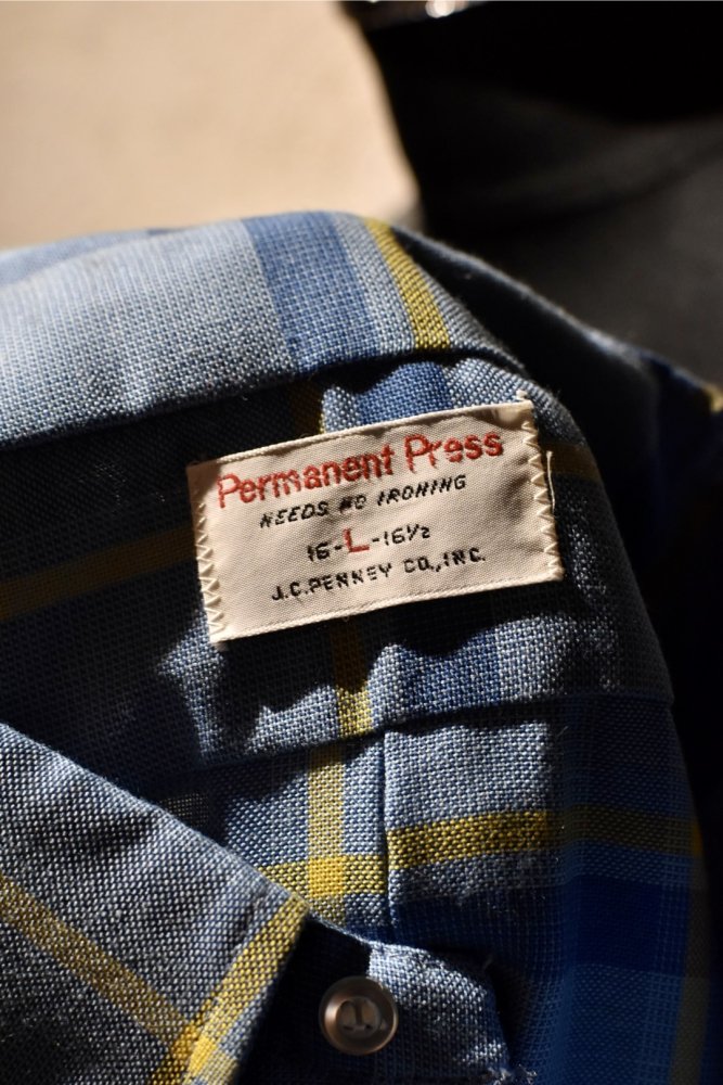 us 1960's~ "J.C.Penny" s/s shirt -dead stock-