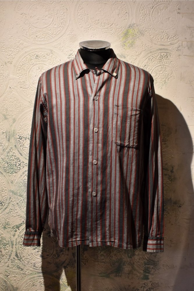 vintage ストライプ コットンシャツ