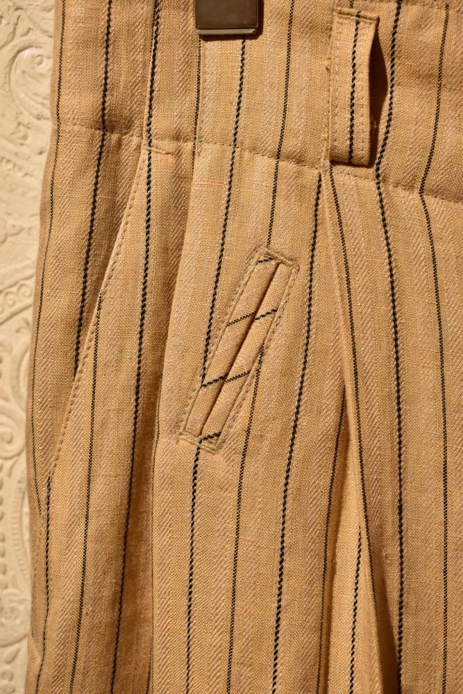 Verthandi keating linen stripe slacks