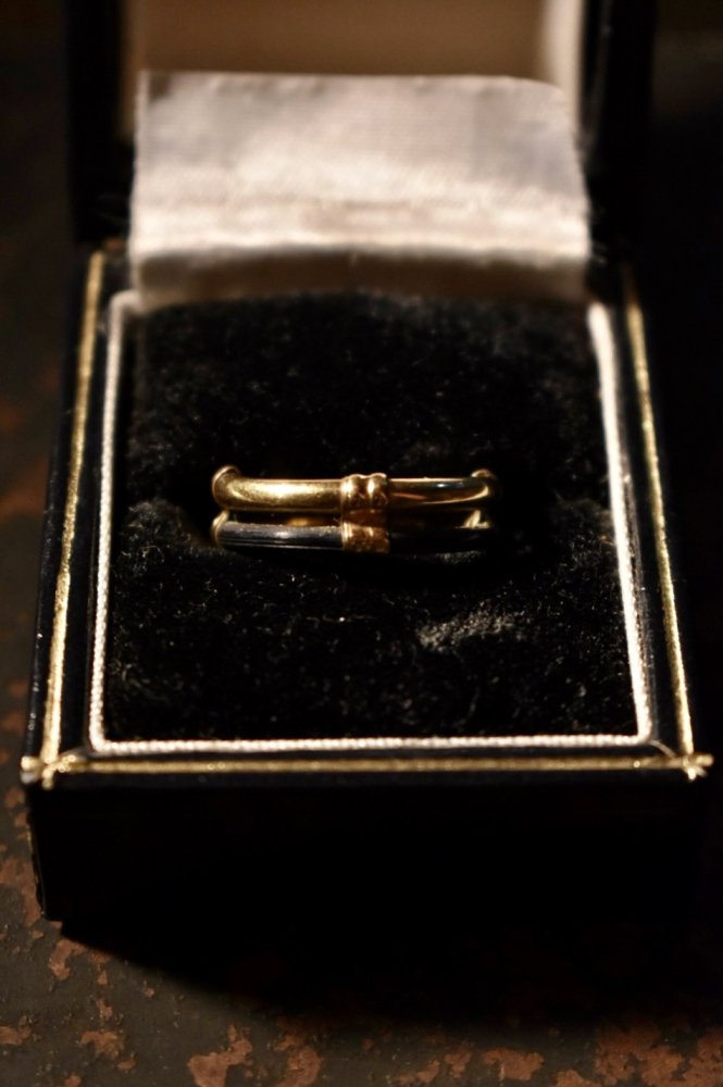 Vintage gold × elephant hair ring