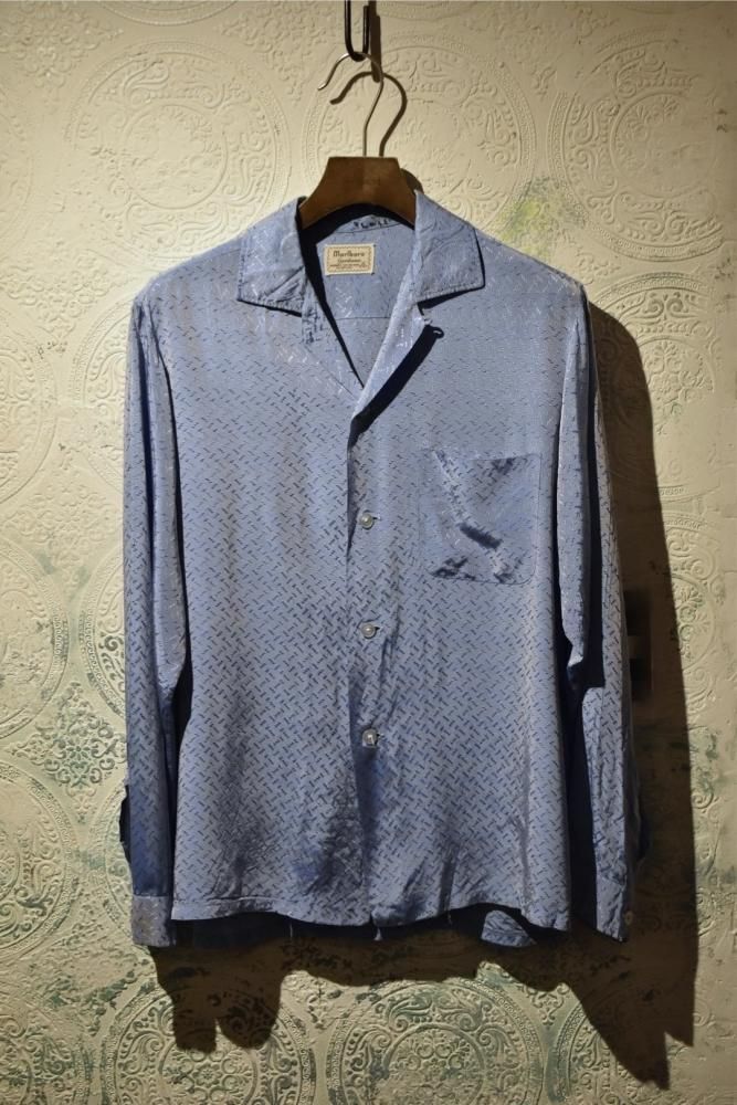 us 1950's~ Marlboro open collar shirt