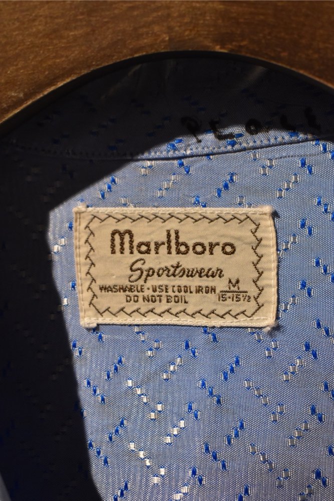 us 1950's~ "Marlboro" open collar shirt