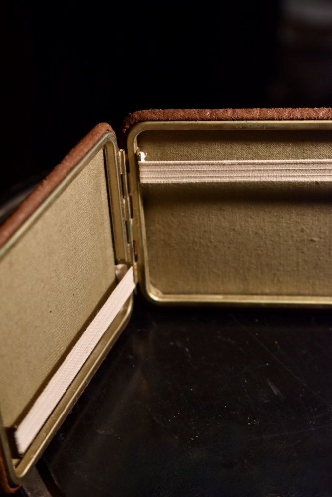 us vintage leather cigarette case