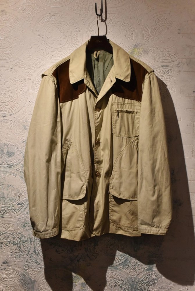 us 1960's cotton × suede hunting jacket