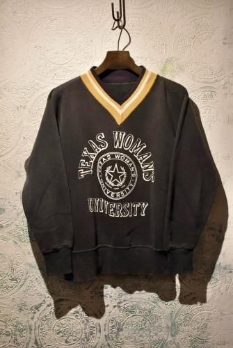 us 1960's V neck print sweat
