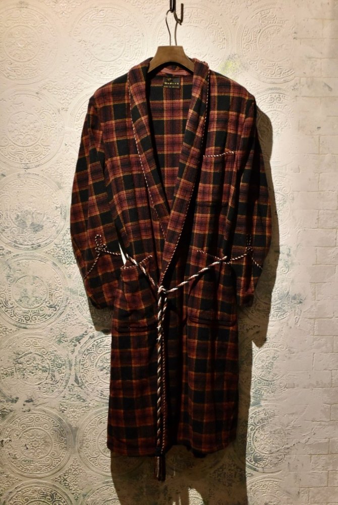 England 1960's wool check gown