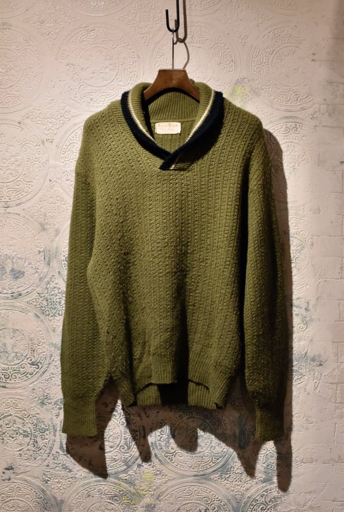 us 1960's shawl collar sweater