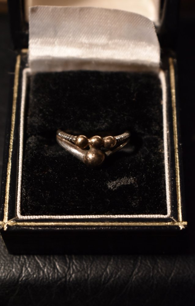 vintage silver  10K ring