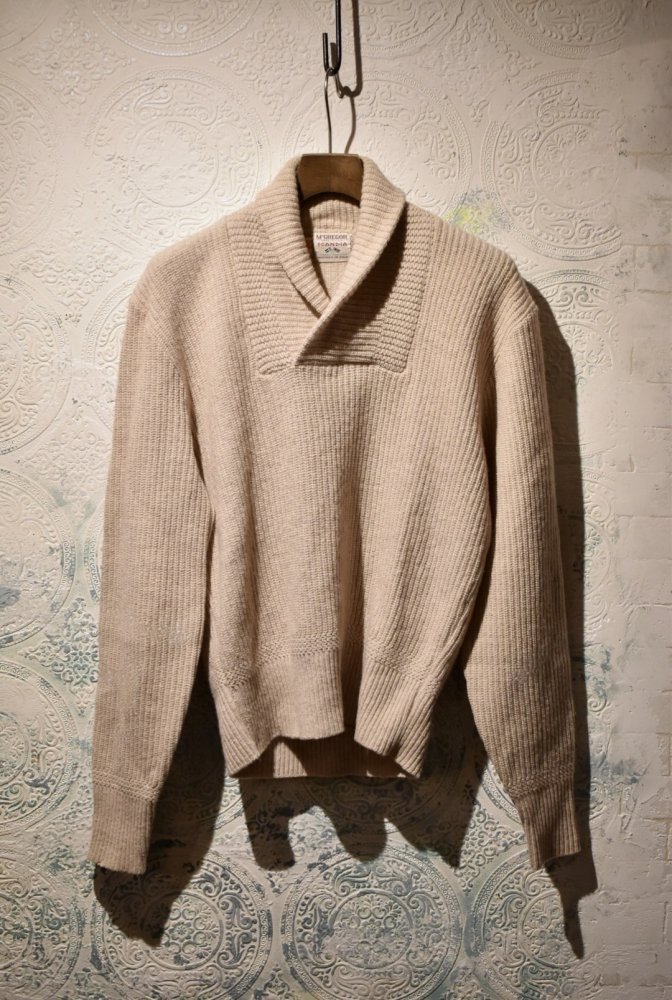 us 1960's "Mcgregor" shawl collar sweater