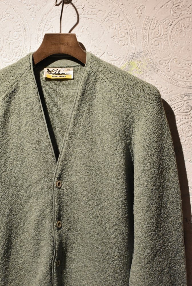 us 1970's sportswear mint green cardigan