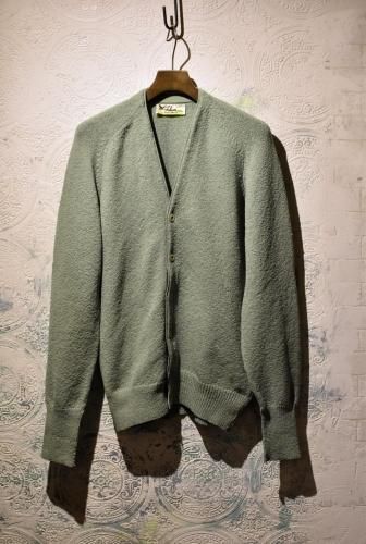 us 1970's "sportswear" mint green cardigan