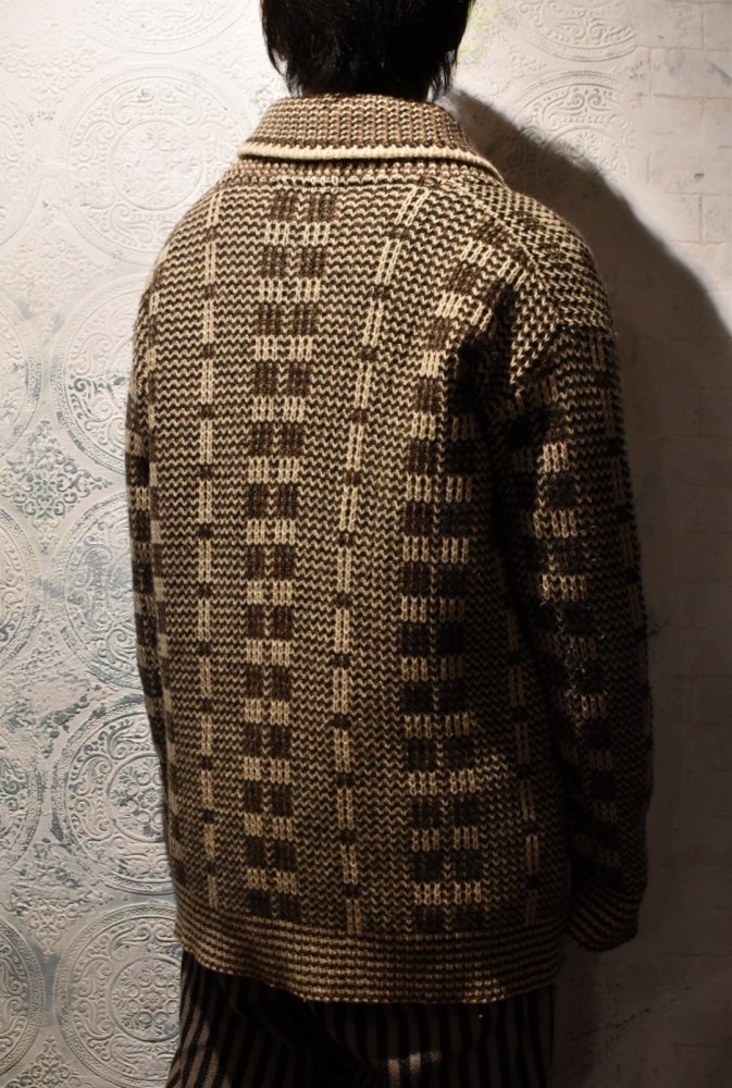 Japanese vintage wool shawl collar sweater