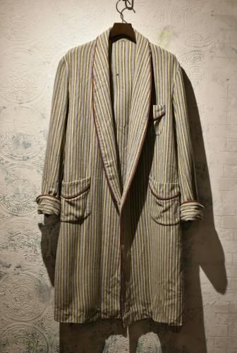 1960's wool stripe gown