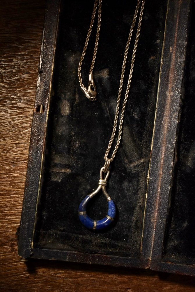 vintage silver  lapis lazuli necklace