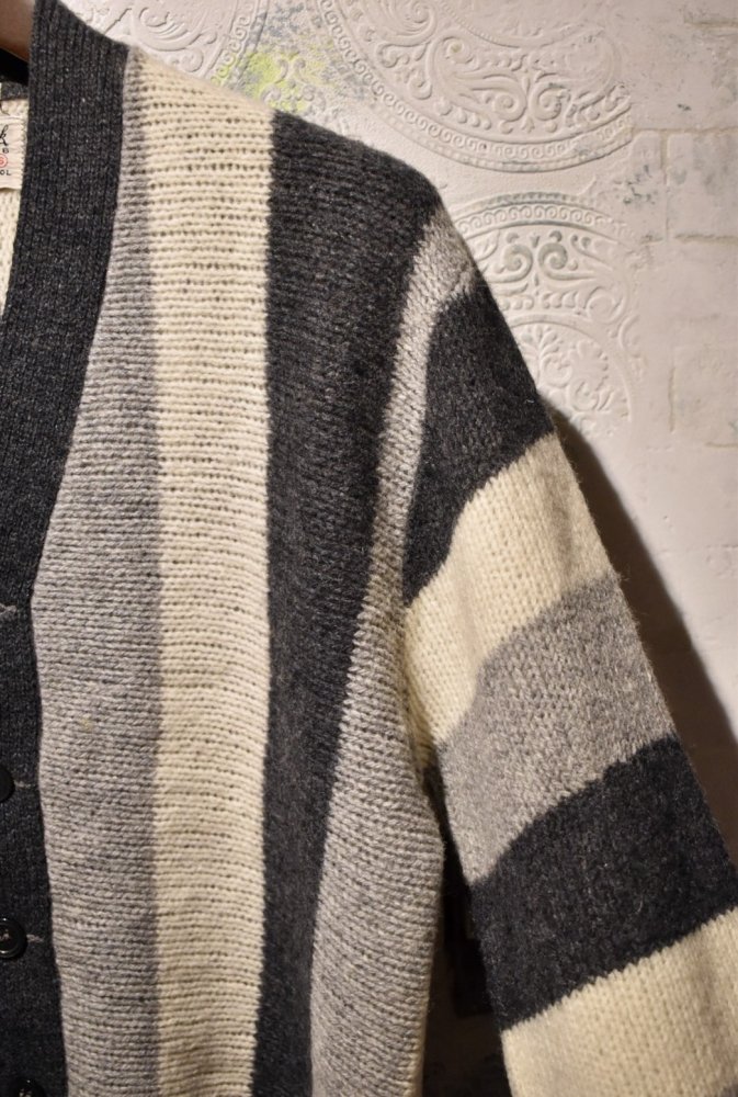us 1960's stripe wool cardigan