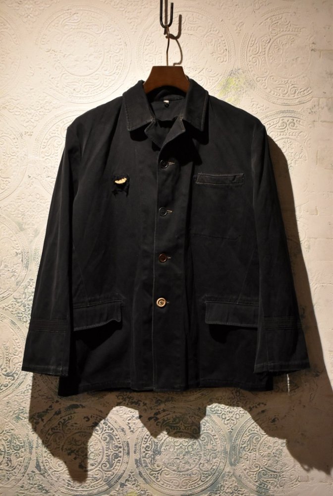 Japanese 1950's〜 black cotton jacket