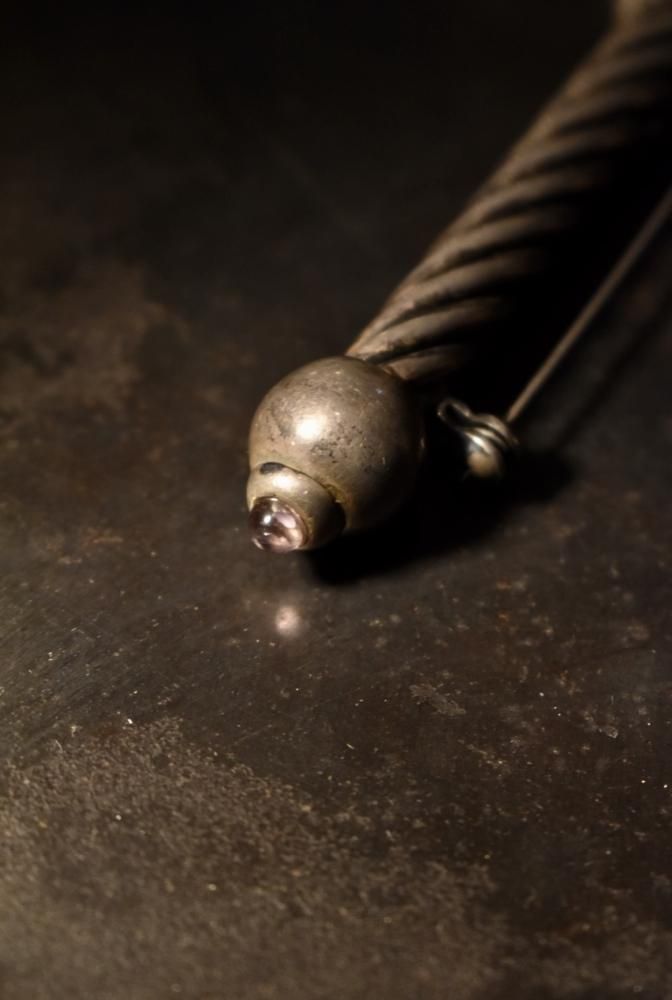 ヴィンテージ シルバー アメジスト ブローチ [ sterling silver