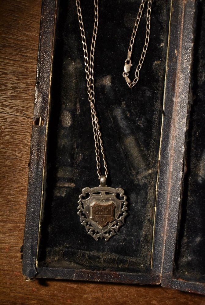 British 1893's silver fob necklace