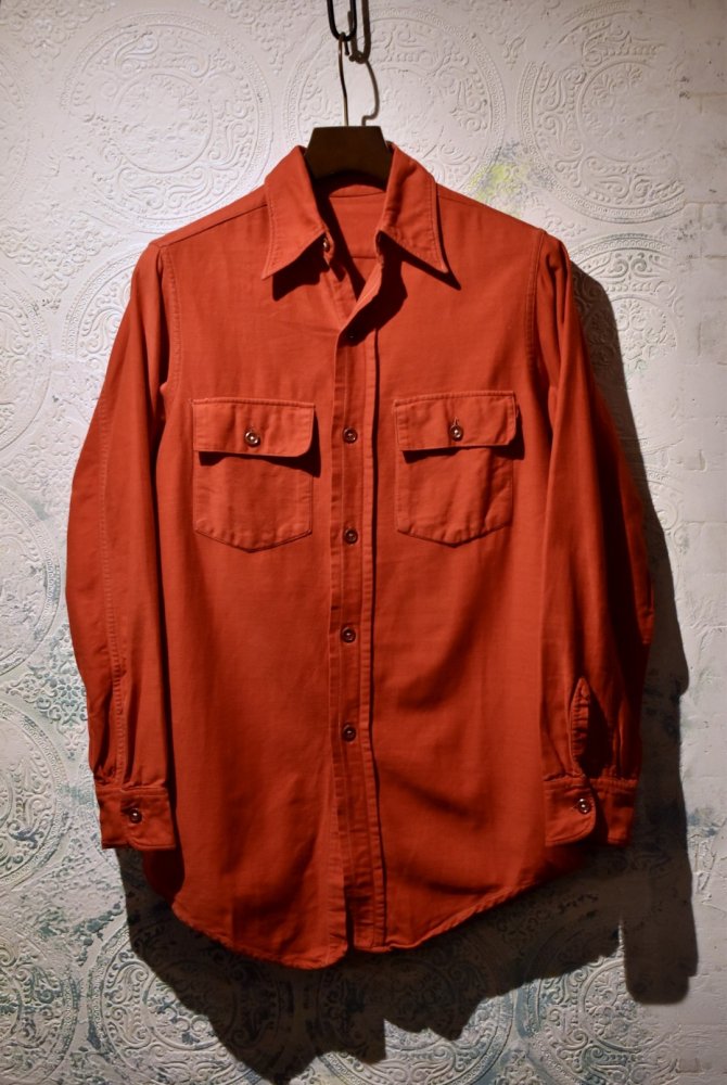 us 1950's cotton twill work shirt