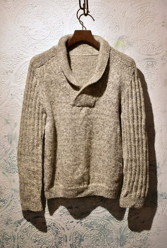 us 1960's shawl collar wool sweater