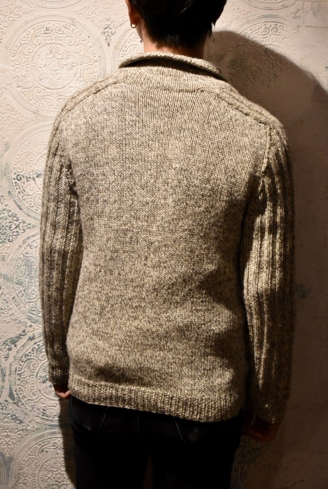 us 1960's shawl collar wool sweater
