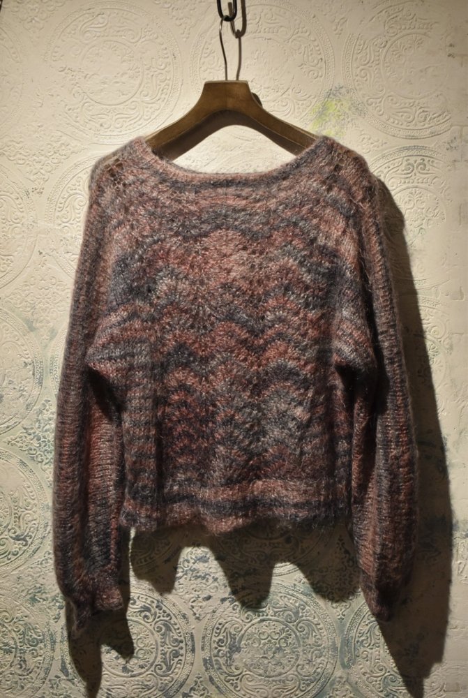 Japanese 1970’s~ pink × gray mohair sweater
