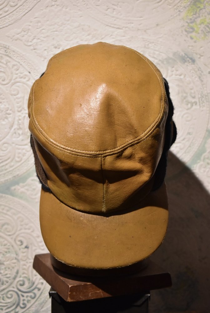 us 1960's~ leather cap