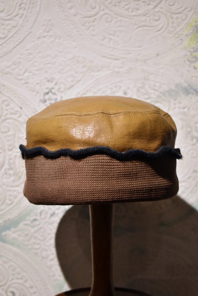 us 1960's~ leather cap