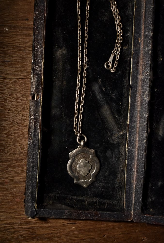 British 1950's silver fob necklace