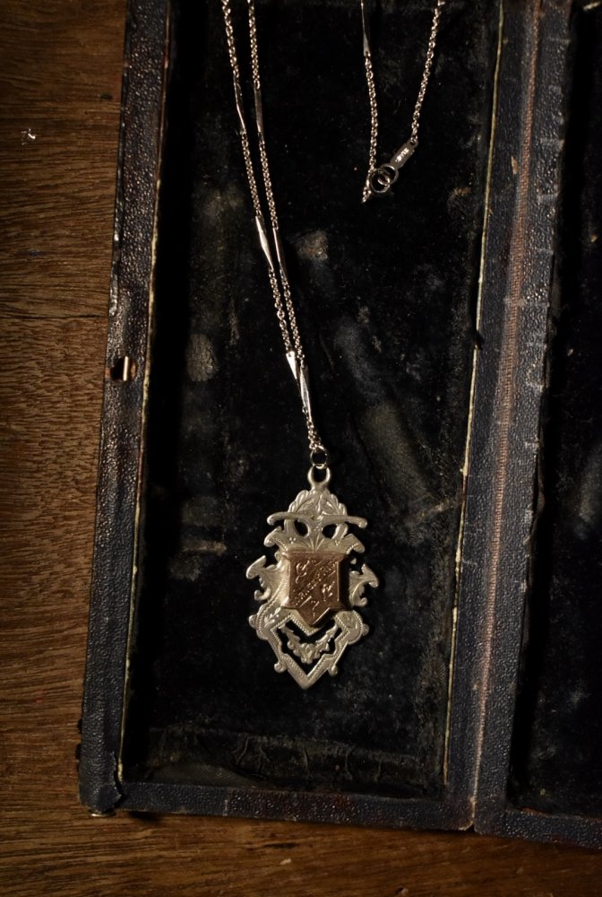 British 1902's silver × gold fob necklace