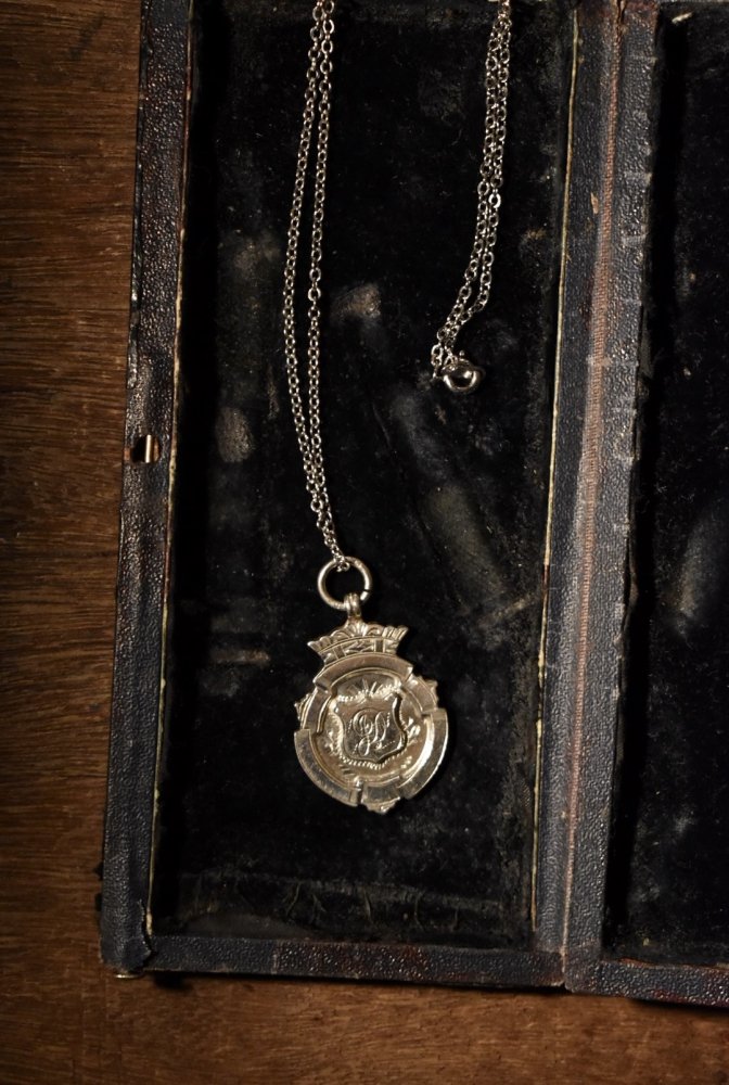 British 1924's silver fob necklace