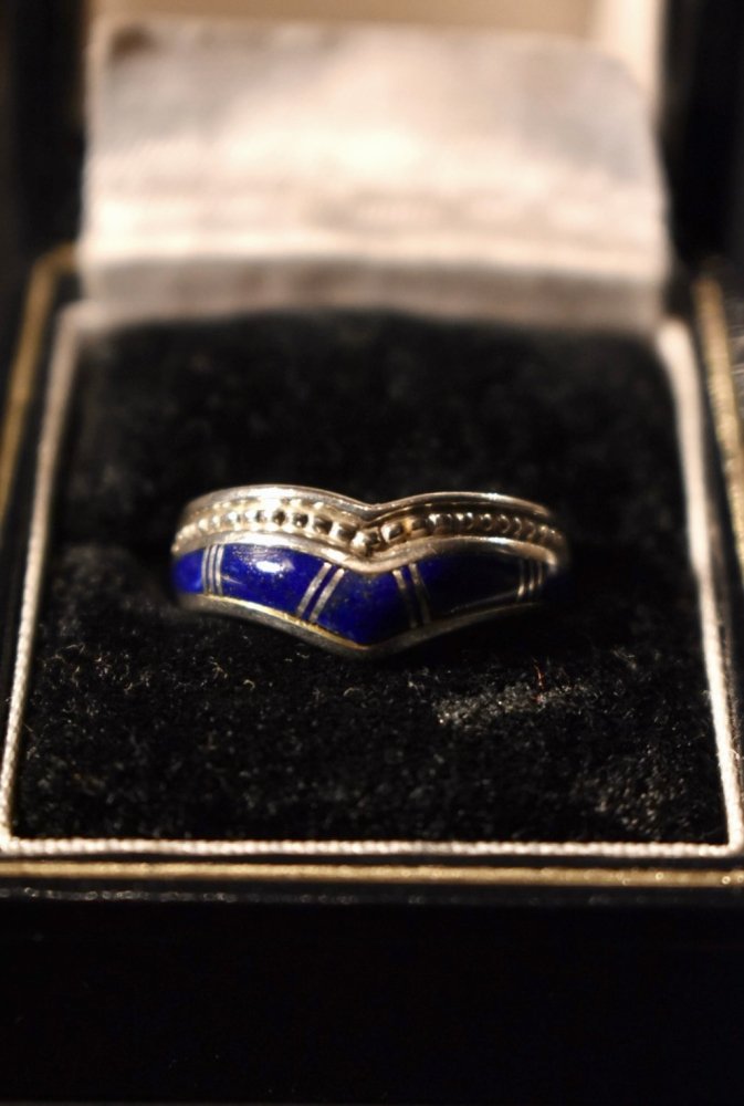 Vintage silver × lapis lazuli ring