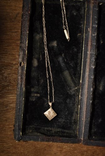 Vintage silver rocket necklace