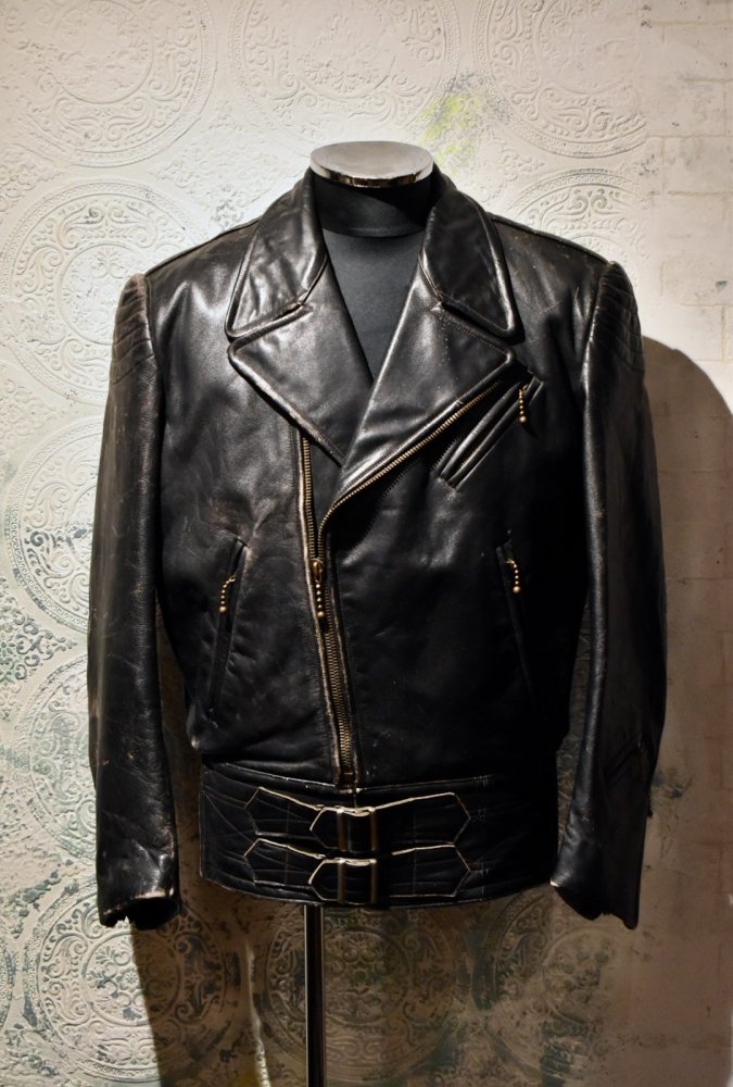 Austria 1940's leather riders jacket