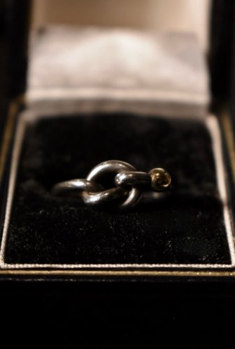 Vintage Tiffany & Co silver × 18K ring