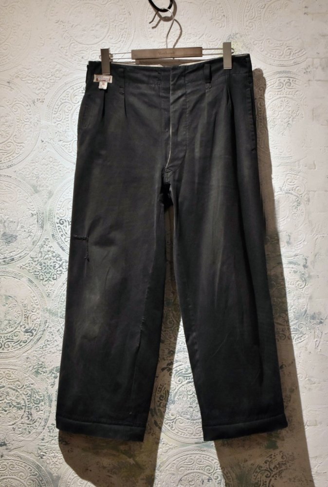 Japanese 1950's~ black cotton pants