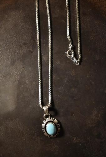 Vintage silver  turquoise necklace