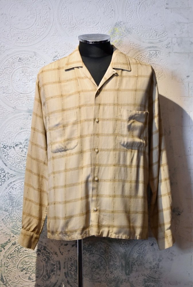 us 1950's~ Da Vinci rayon shirt