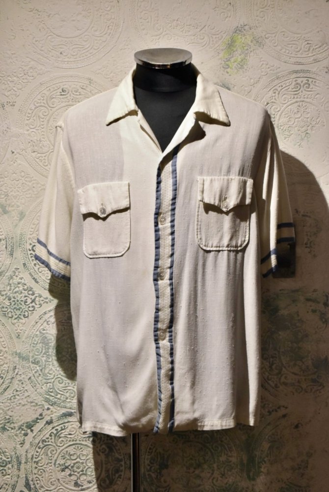us 1950's~ rayon s/s shirt