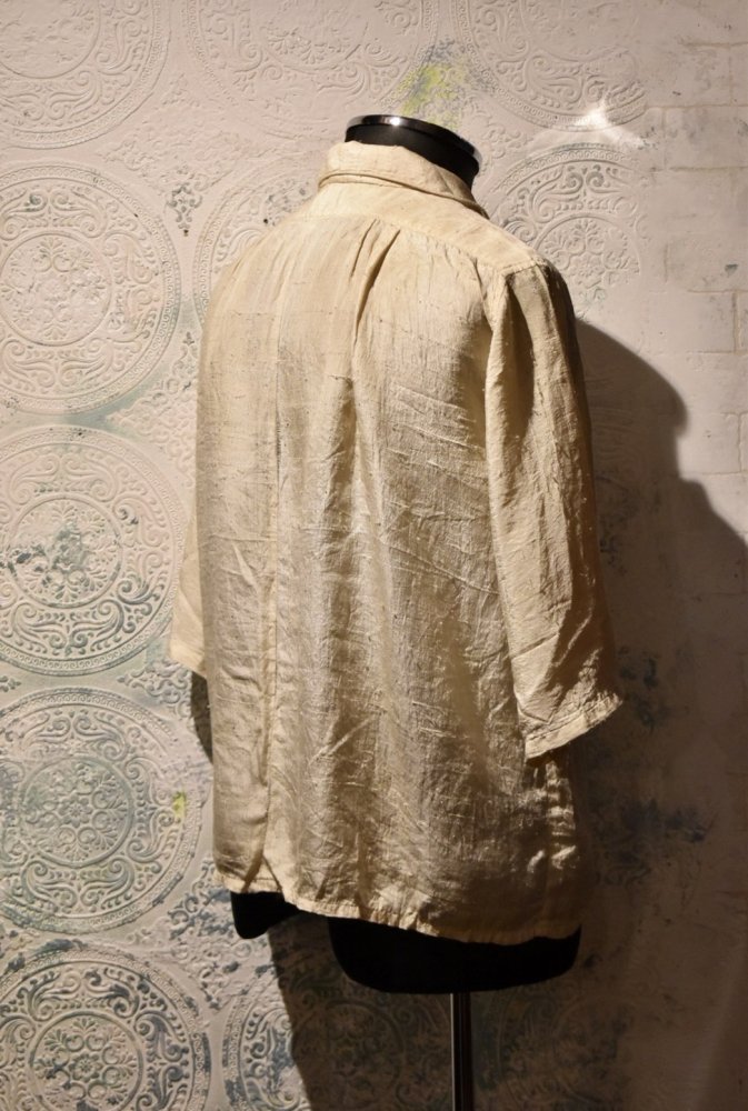 Japanese 1940's~ silk half sleeve shirt