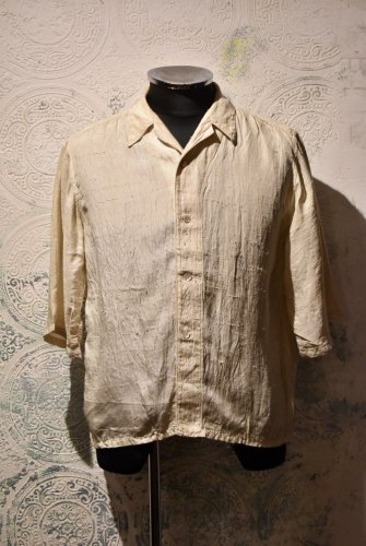 Japanese 1940's~ silk half sleeve shirt
