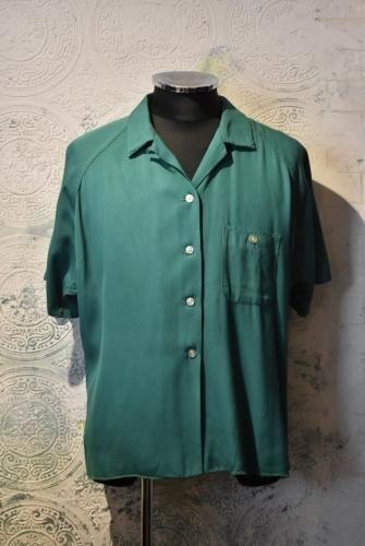 us 1950's rayon raglan s/s shirt