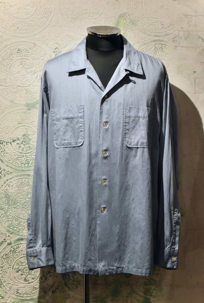 us 1960's pima cotton slab open collar shirt